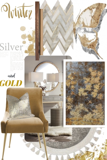 Winter Gold and Silver- combinação de moda