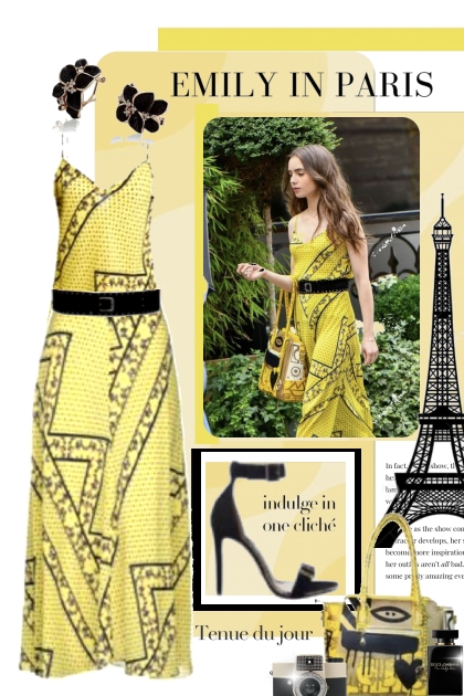 Emily in Paris in Yellow- Modna kombinacija