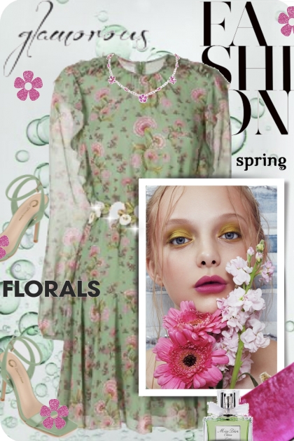 Fashion Florals For Spring- Modna kombinacija