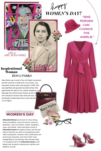 Inspirational Rosa Parks- combinação de moda