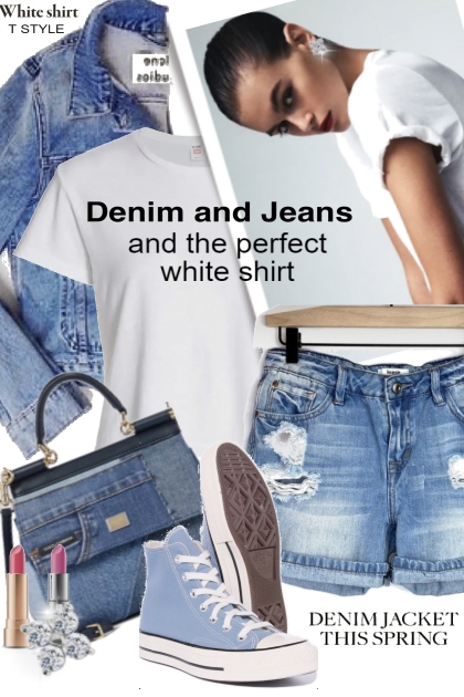 Denim Shorts and the Perfect White Shirt- Модное сочетание