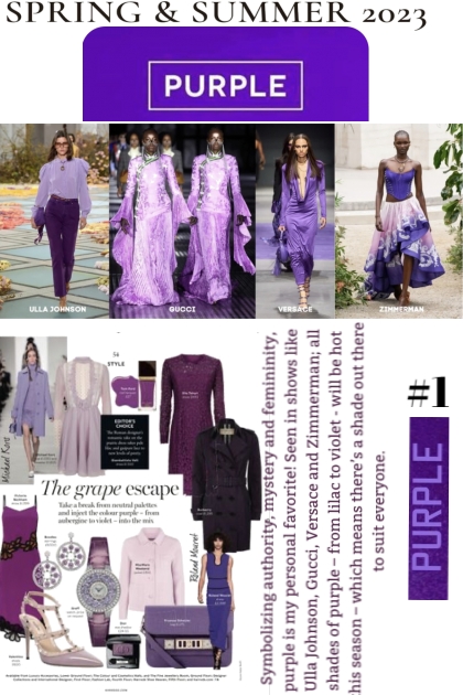 Spring and Summer Purple 2023- combinação de moda