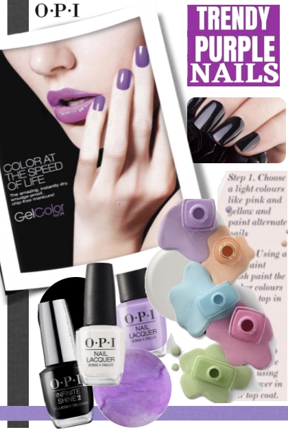 Trendy Purple Nails- Модное сочетание