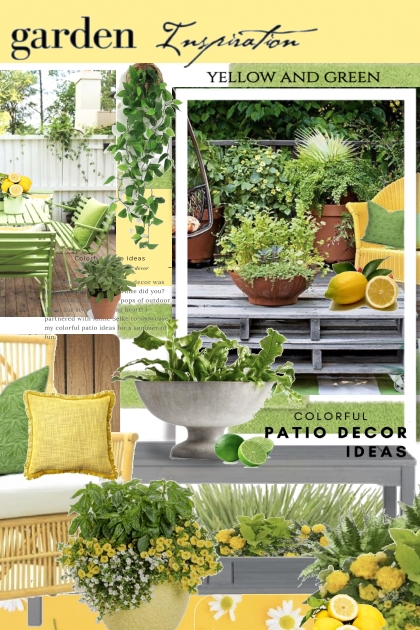 Garden Inspiration in Yellow and Green- Combinaciónde moda