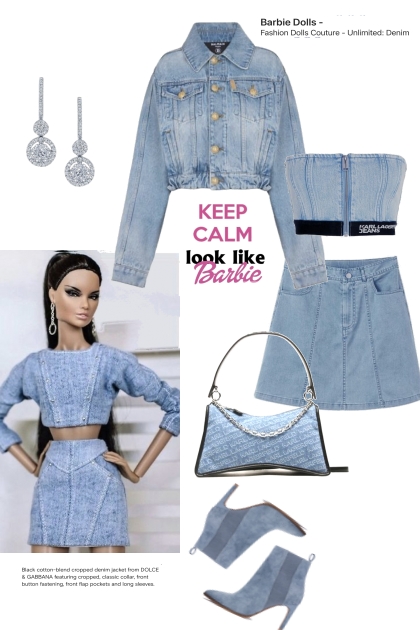 Blue Denim Barbie- combinação de moda