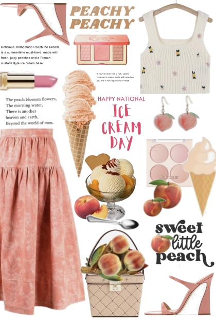 Sweet Little Peach Ice Cream- Fashion set