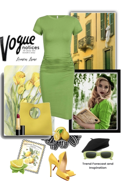 Vogue in Lemon and Lime- combinação de moda