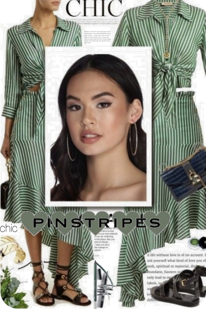 Chic Pinstripes- Modna kombinacija