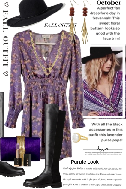 October Outfit in  Boho Purple
