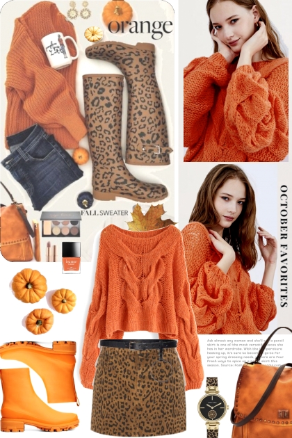 October Favorite Orange Sweater