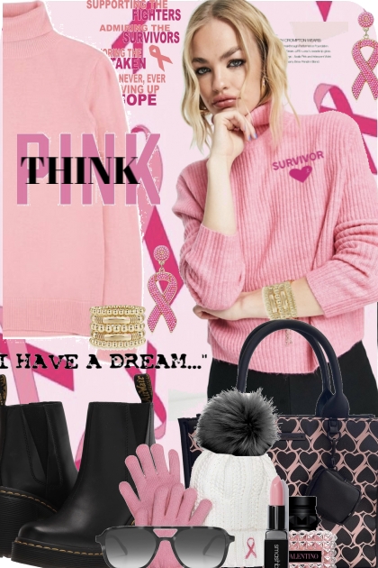 Dream and Think Pink- combinação de moda