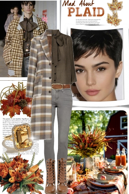 OCTOBER MAD ABOUT PLAID- Fashion set