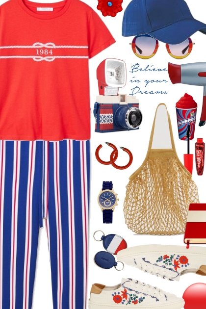 Red, blue and white- Kreacja