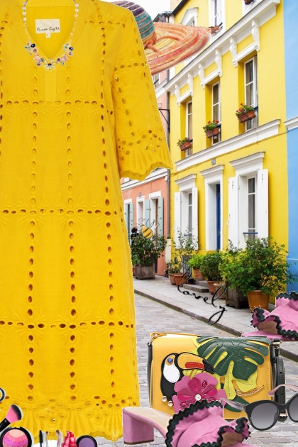Yellow dress- Combinazione di moda