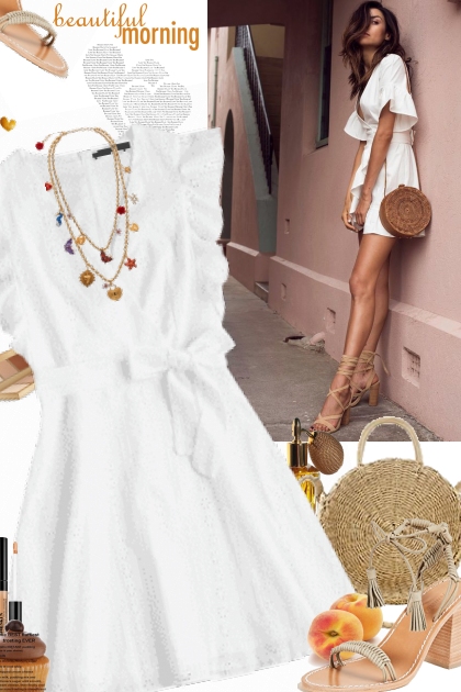 White dress- combinação de moda
