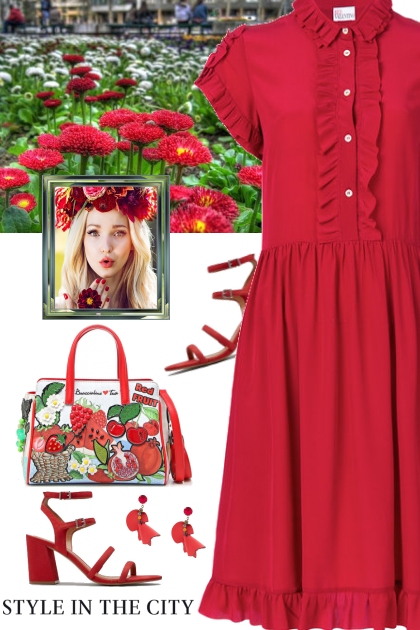 Red in the city- Fashion set