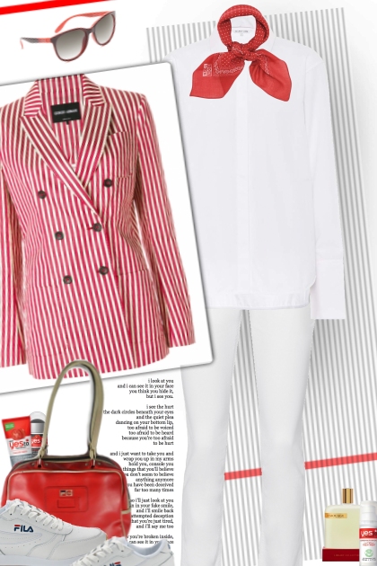 Striped blazer- Modna kombinacija