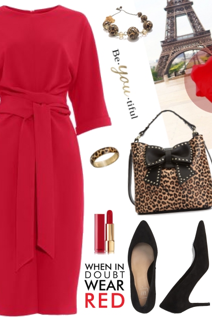  Lipstick red dress - Fashion set