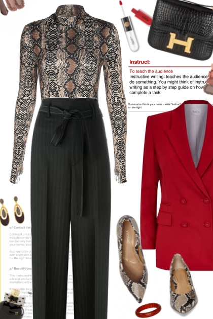 Black, red and python- Fashion set