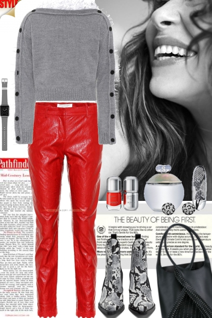Red pants- Fashion set