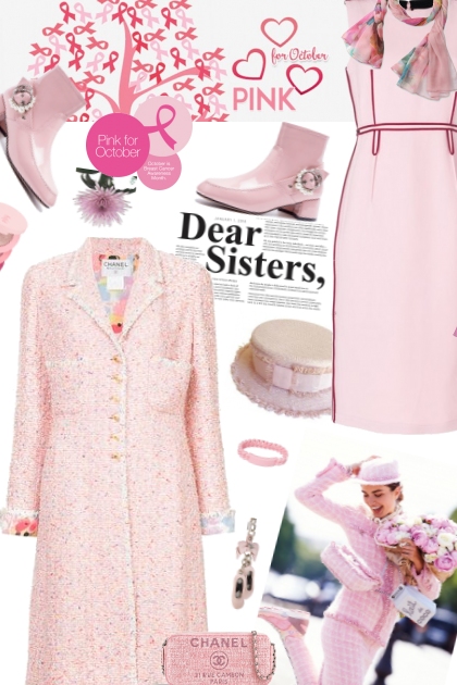 Pink for October- Combinazione di moda