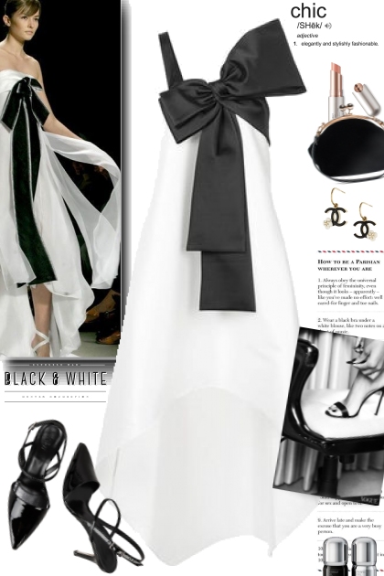 Black & white  party- Combinazione di moda