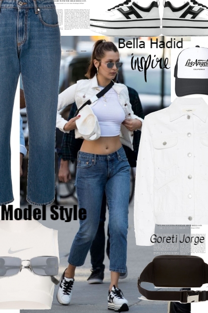 Bella Hadid - Model Street- Combinazione di moda