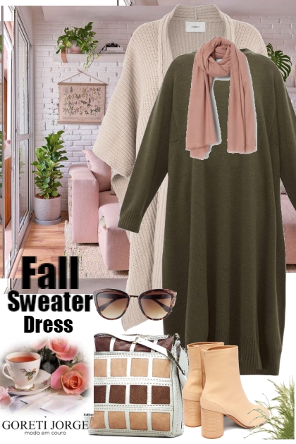 Fall sweater Dress- Fashion set