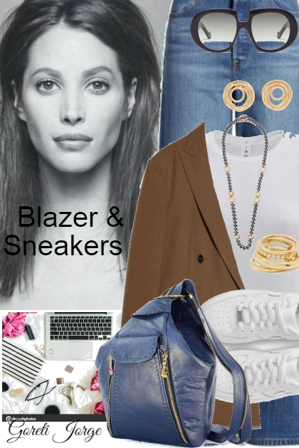 Blazer & Sneakers- Модное сочетание