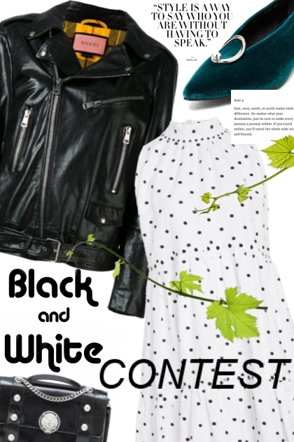 black and white contest edition- combinação de moda