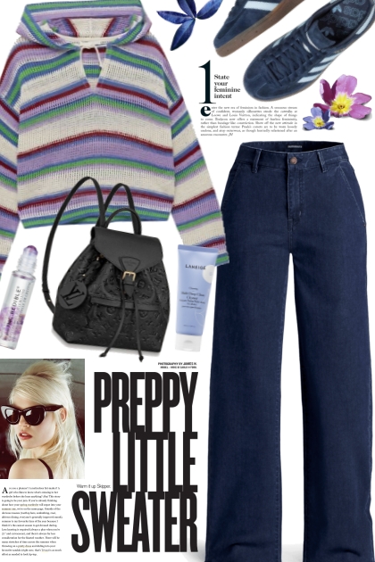 Preppy little sweater- Modna kombinacija