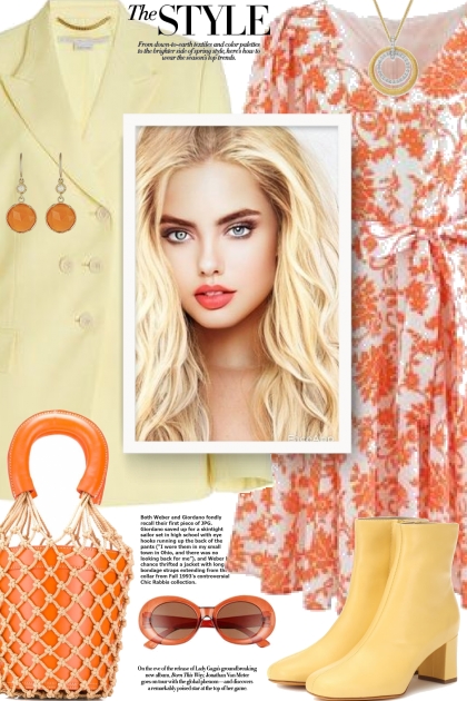 White & orange- Combinaciónde moda