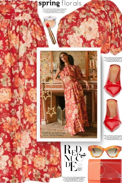 Red floral ❤️- combinação de moda
