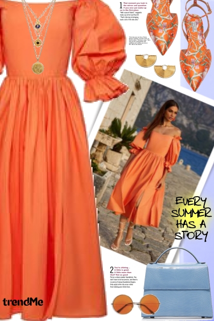 Orange summer dress