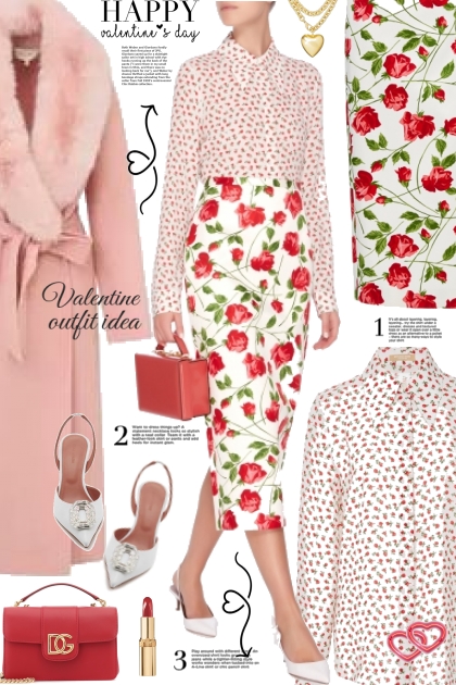 Valentine outfit idea- Combinazione di moda