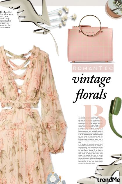 Vintage Florals Dress- Fashion set