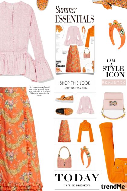 Dreamsicle: Pops Of Orange- Fashion set