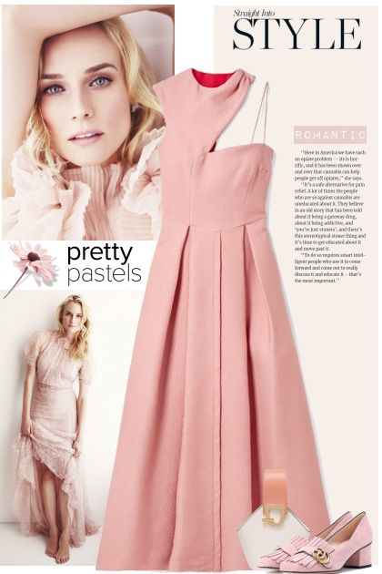 Peach dress- Combinaciónde moda