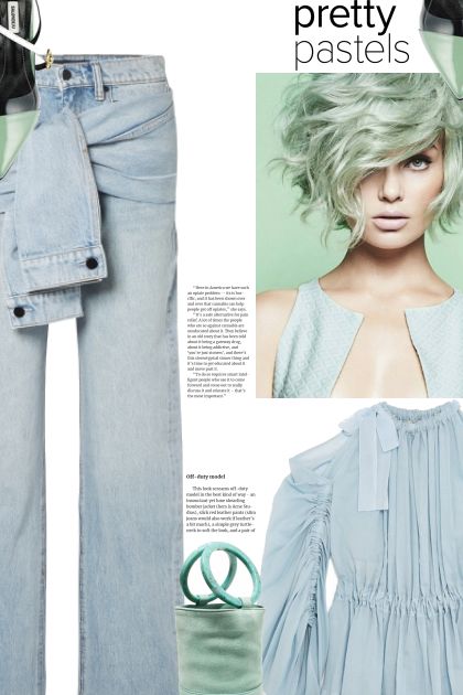 Pretty Pastels - blue and green- Fashion set