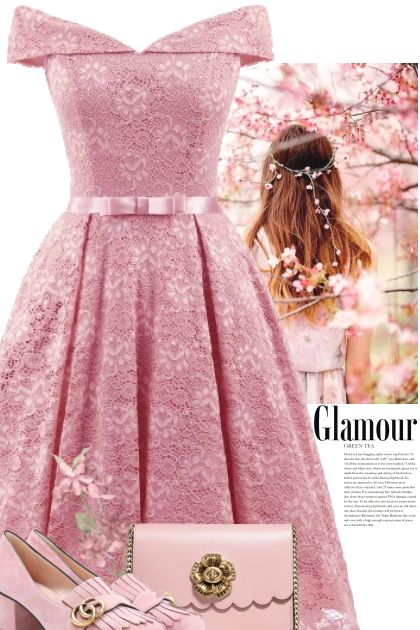 Pink dress- Combinazione di moda
