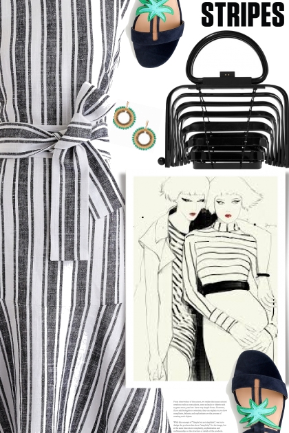 Stripes and stripes- combinação de moda
