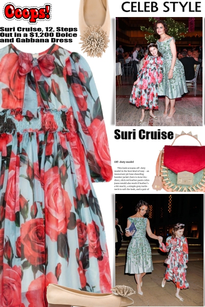 Suri Cruise - Dolce and Gabbana Dress- 搭配