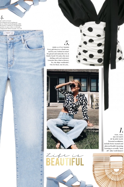 Jeans & Dots- Modna kombinacija