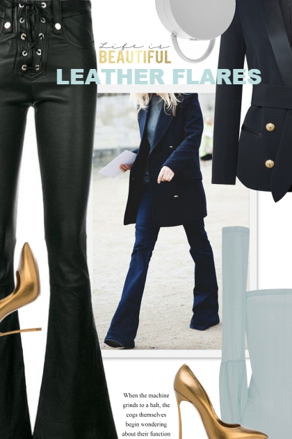 Leather Flares- Modna kombinacija