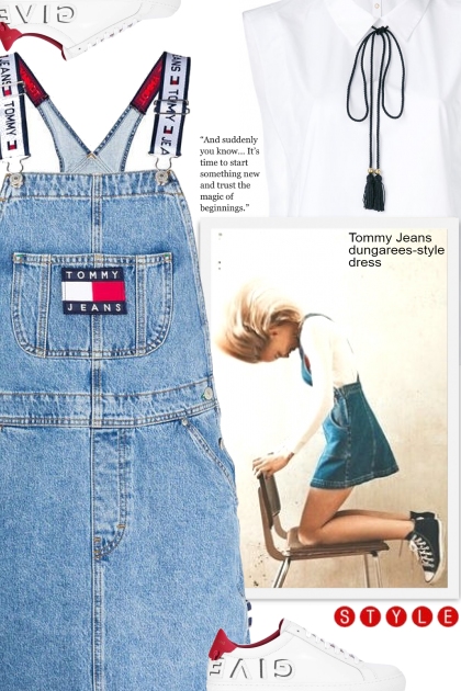 Tommy Jeans dungarees-style dress- Kreacja