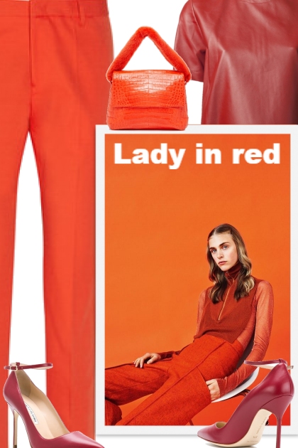 Lady in red - Monochrome Fashion Trend - Kreacja