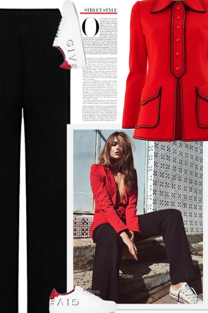 Black, Red and White- Combinaciónde moda