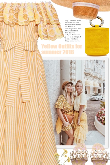 Yellow Outfits for summer 2018- Fashion set