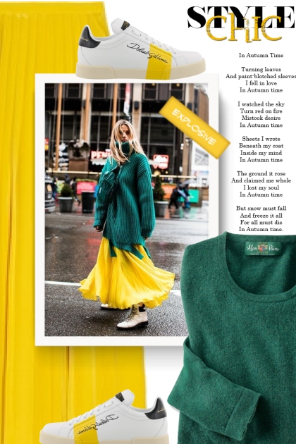 Yellow and Green- Combinazione di moda