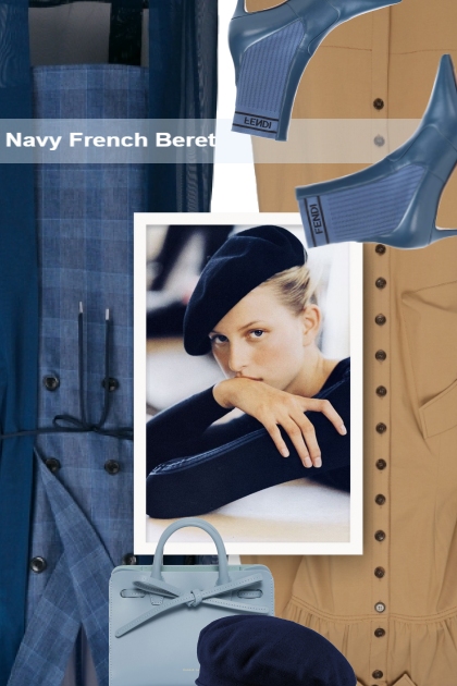   Navy French Beret- Modekombination
